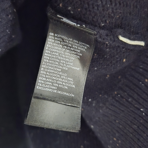 North Face Wool Blend Crestview Crew Neck Sweater Aviator Navy Women's Size XL - Picture 7 of 9